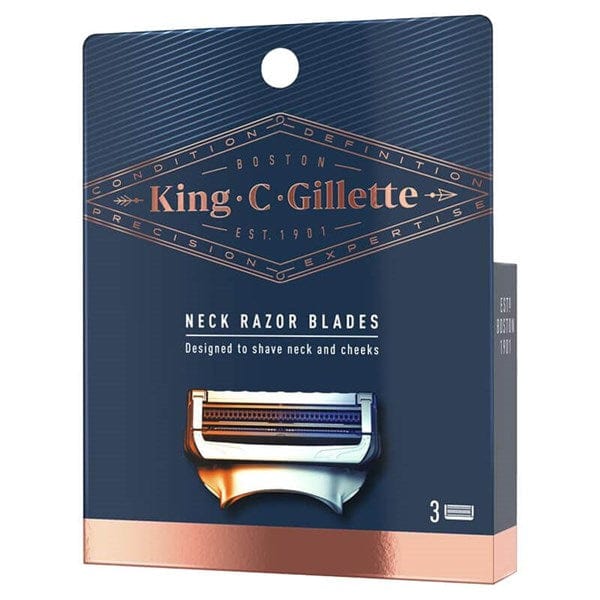Gillette Individual King C. Gillette Neck And Cheeks Razor Blades 3 Pack BF6167882 King C. Gillette Neck And Cheeks Razor Blades 3 Pack