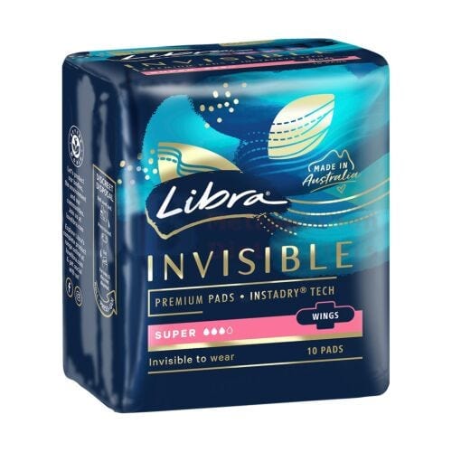 Libra Individual Libra Pads Invisible Super (10 Pack) 9325344001829 JBM2417 Libra Pads Invisible Super (10 Pack)