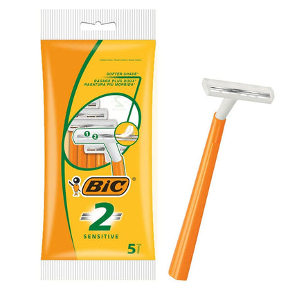 BIC Individual Bic 2-Sensitive Razor 5 Pieces BF6164324 Bic 2-Sensitive Razor 5 Pieces