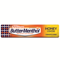 Butter Menthol Butter Menthol Honey Centre Stick 10 Lozenges Butter Menthol Honey Centre Stick 10 Lozenges