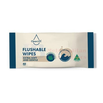 Cleanlife Individual Cleanlife Flushable Wipes (40 Pack) 9351148100659 JBMCLFAW Cleanlife Flushable Wipes (40 Pack)