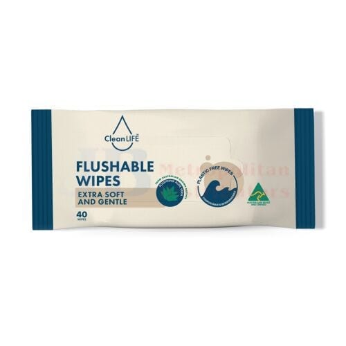 Cleanlife Individual Cleanlife Flushable Wipes (40 Pack) 9351148100659 JBMCLFAW Cleanlife Flushable Wipes (40 Pack)
