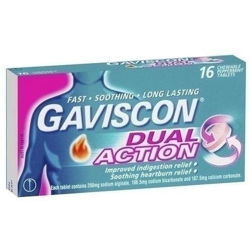Gaviscon Individual Gaviscon Dual Action 16 Tablets BF6031794 Gaviscon Dual Action 16 Tablets