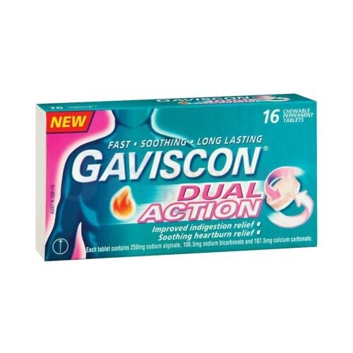 Gaviscon Individual Gaviscon Dual Action Tabs (16 Pack) 9300701982881 JBM1547 Gaviscon Dual Action Tabs (16 Pack)