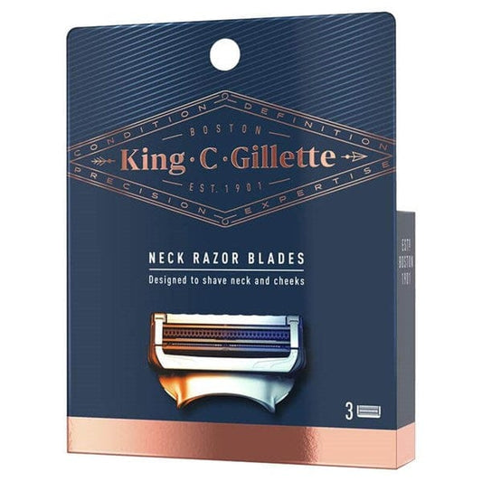 Gillette Individual King C. Gillette Neck And Cheeks Razor Blades 3 Pack BF6167882 King C. Gillette Neck And Cheeks Razor Blades 3 Pack