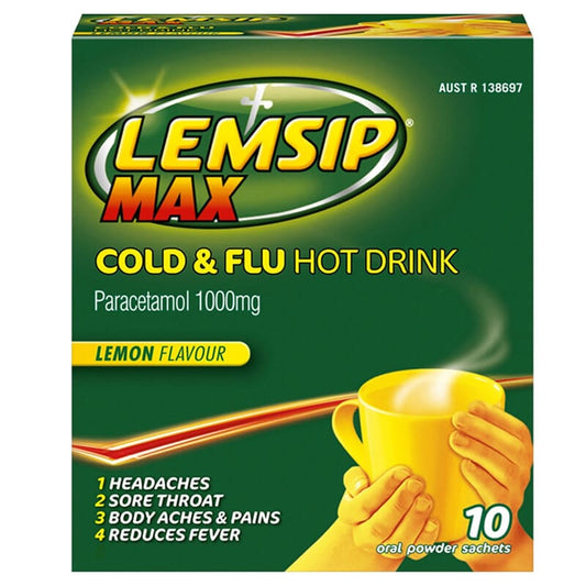 Lemsip Individual Lemsip Max Cold&flu Lemon 10 Pack BF6069155 Lemsip Max Cold&flu Lemon 10 Pack