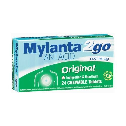 Mylanta Individual Mylanta O Original Tablets 2g (24 Pack) 9310059007228 JBM1551 Mylanta O Original Tablets 2g (24 Pack)