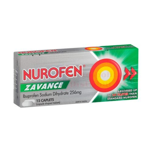 Nurofen Individual Nurofen Zavance Caplets (12 Pack) 9300631742968 JBM1519 Nurofen Zavance Caplets (12 Pack)