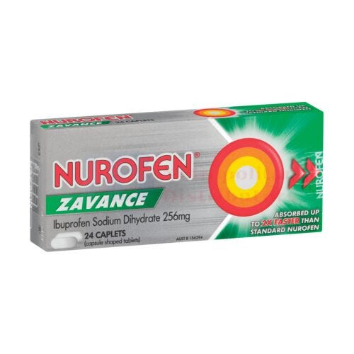 Nurofen Individual Nurofen Zavance Caplets (24 Pack) 9300631742975 JBM1523 Nurofen Zavance Caplets (24 Pack)