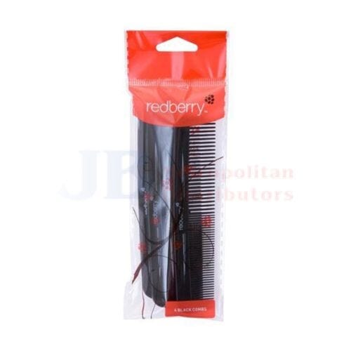 Redberry Individual Redberry Black Comb (4 Pack) 9310676125343 JBMRBBC Redberry Black Comb (4 Pack)