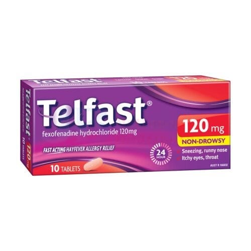 Telfast Individual Telfast Tablets 120mg (10 Pack) 9319733003822 JBM1666 Telfast Tablets 120mg (10 Pack)