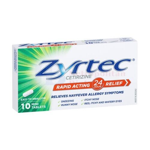 Zyrtec Individual Zyrtec Tablets (10 Pack) 9300607490190 JBM1556 Zyrtec Tablets (10 Pack)